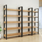 Industrial Steel Etagere Bookshelf 11.8"W Open Back Book Shelf