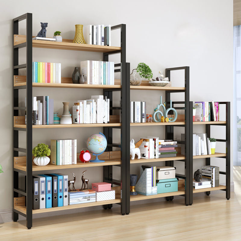 Industrial Steel Etagere Bookshelf 11.8"W Open Back Book Shelf