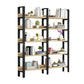 Industrial Steel Etagere Bookshelf 11.8"W Open Back Book Shelf