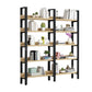 Industrial Steel Etagere Bookshelf 11.8"W Open Back Book Shelf
