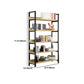 Industrial Steel Etagere Bookshelf 11.8"W Open Back Book Shelf