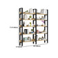 Industrial Steel Etagere Bookshelf 11.8"W Open Back Book Shelf