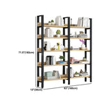 Industrial Steel Etagere Bookshelf 11.8"W Open Back Book Shelf