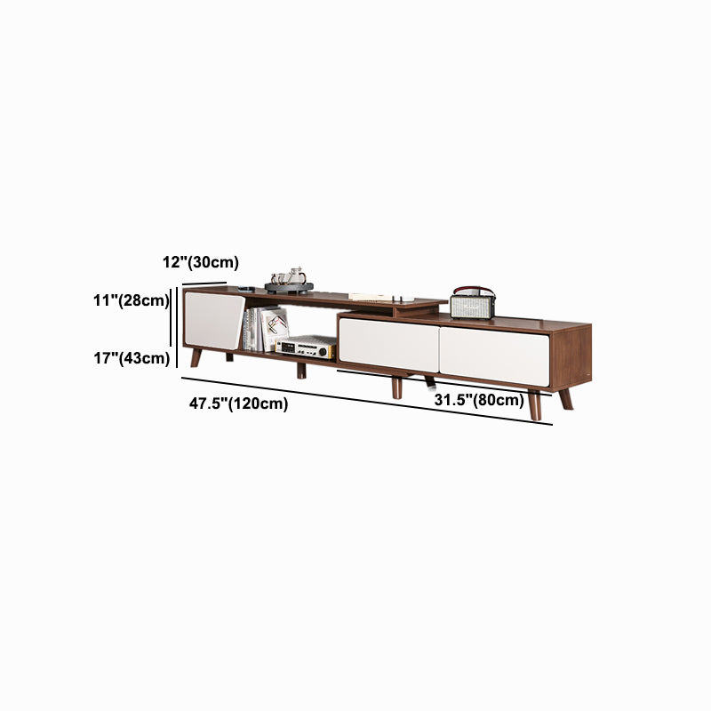 Engineered Wood TV Stand Console with Cabinet 2-Drawer TV Media Stand Clearhalo 'furn' 'furn_tv_stands_entertainment_centers' 'Furniture' 'Living Room Furniture' 'TV Stands & Entertainment Centers' 'TV Stands & Media Storage Furniture' 'tv_stands_entertainment_centers' 5420785