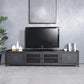 17.72"H TV Stand Enclosed Storage Industrial Style TV Console with 4 Doors Clearhalo 'furn' 'furn_tv_stands_entertainment_centers' 'Furniture' 'Living Room Furniture' 'TV Stands & Entertainment Centers' 'TV Stands & Media Storage Furniture' 'tv_stands_entertainment_centers' 5420787