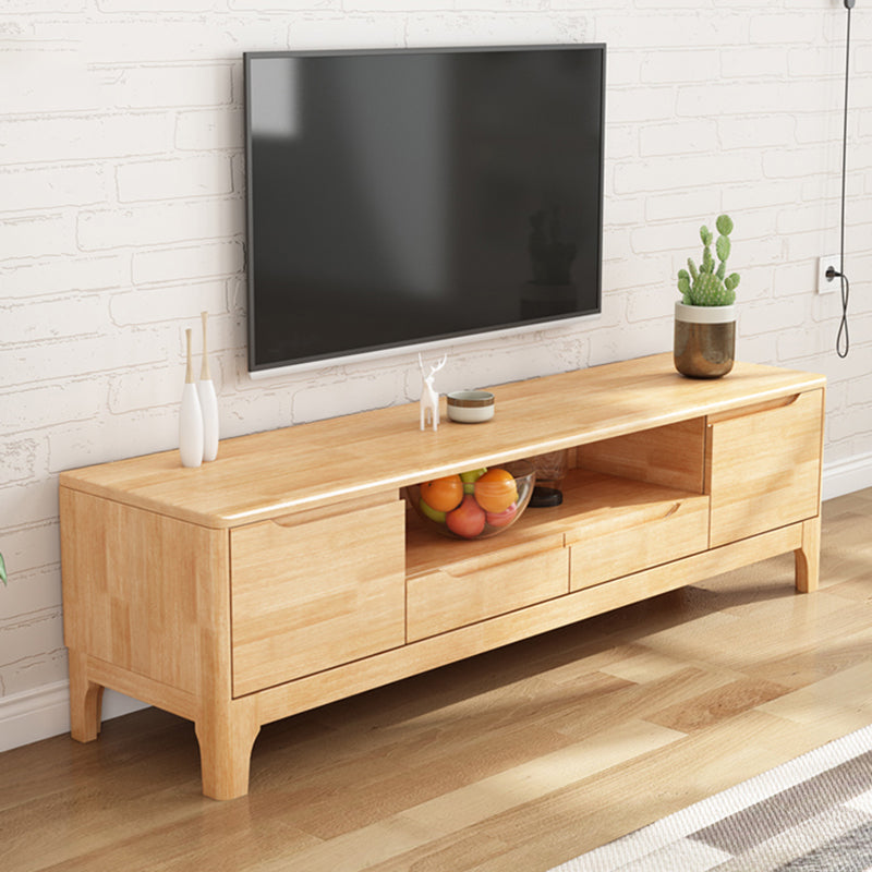 Solid Wood TV Console Traditional Home TV Cabinet with Splayed Wooden Legs Clearhalo 'furn' 'furn_tv_stands_entertainment_centers' 'Furniture' 'Living Room Furniture' 'TV Stands & Entertainment Centers' 'TV Stands & Media Storage Furniture' 'tv_stands_entertainment_centers' 5420877