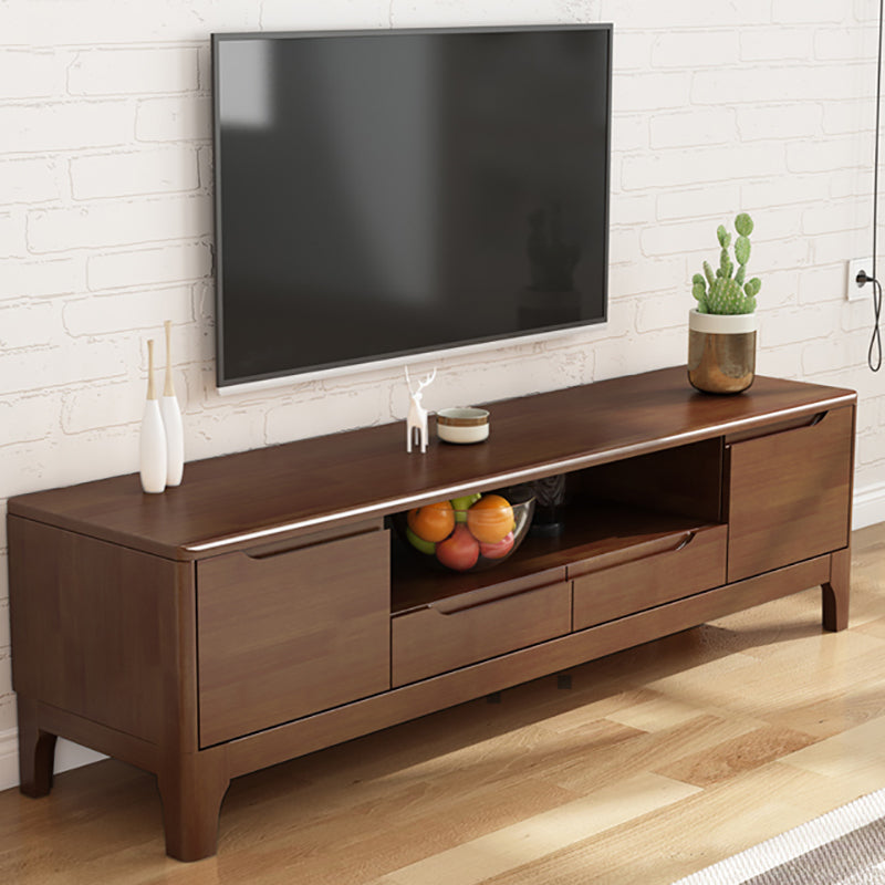 Solid Wood TV Console Traditional Home TV Cabinet with Splayed Wooden Legs Clearhalo 'furn' 'furn_tv_stands_entertainment_centers' 'Furniture' 'Living Room Furniture' 'TV Stands & Entertainment Centers' 'TV Stands & Media Storage Furniture' 'tv_stands_entertainment_centers' 5420879