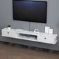 Engineered Wood TV Stand Modern Wall-mounted TV Cabinet with 2 Doors White Clearhalo 'furn' 'furn_tv_stands_entertainment_centers' 'Furniture' 'Living Room Furniture' 'TV Stands & Entertainment Centers' 'TV Stands & Media Storage Furniture' 'tv_stands_entertainment_centers' 5420946