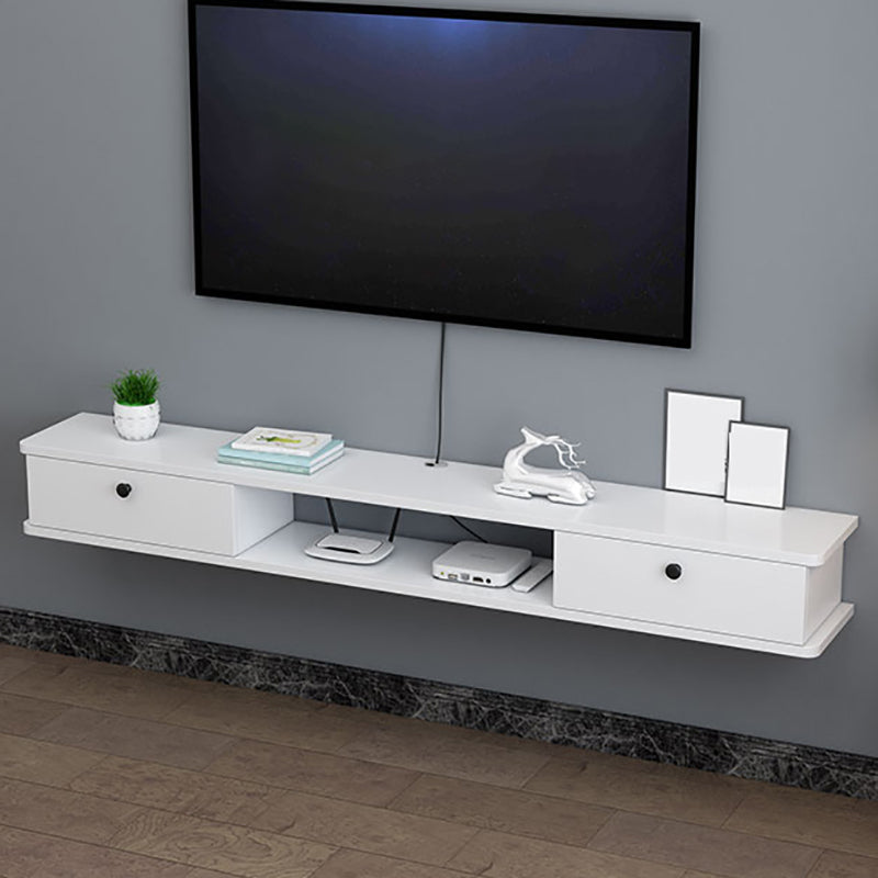 Engineered Wood TV Stand Modern Wall-mounted TV Cabinet with 2 Doors White Clearhalo 'furn' 'furn_tv_stands_entertainment_centers' 'Furniture' 'Living Room Furniture' 'TV Stands & Entertainment Centers' 'TV Stands & Media Storage Furniture' 'tv_stands_entertainment_centers' 5420946