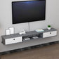 Engineered Wood TV Stand Modern Wall-mounted TV Cabinet with 2 Doors Gray-White Clearhalo 'furn' 'furn_tv_stands_entertainment_centers' 'Furniture' 'Living Room Furniture' 'TV Stands & Entertainment Centers' 'TV Stands & Media Storage Furniture' 'tv_stands_entertainment_centers' 5420949