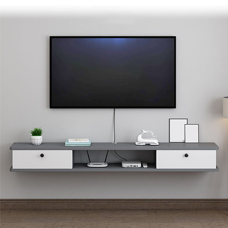 Engineered Wood TV Stand Modern Wall-mounted TV Cabinet with 2 Doors Clearhalo 'furn' 'furn_tv_stands_entertainment_centers' 'Furniture' 'Living Room Furniture' 'TV Stands & Entertainment Centers' 'TV Stands & Media Storage Furniture' 'tv_stands_entertainment_centers' 5420953