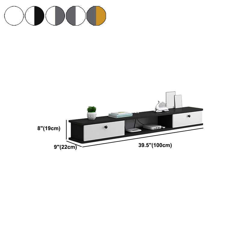 Engineered Wood TV Stand Modern Wall-mounted TV Cabinet with 2 Doors Clearhalo 'furn' 'furn_tv_stands_entertainment_centers' 'Furniture' 'Living Room Furniture' 'TV Stands & Entertainment Centers' 'TV Stands & Media Storage Furniture' 'tv_stands_entertainment_centers' 5420956