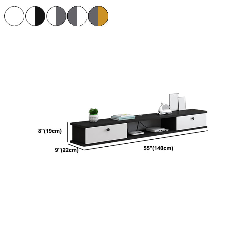 Engineered Wood TV Stand Modern Wall-mounted TV Cabinet with 2 Doors Clearhalo 'furn' 'furn_tv_stands_entertainment_centers' 'Furniture' 'Living Room Furniture' 'TV Stands & Entertainment Centers' 'TV Stands & Media Storage Furniture' 'tv_stands_entertainment_centers' 5420958