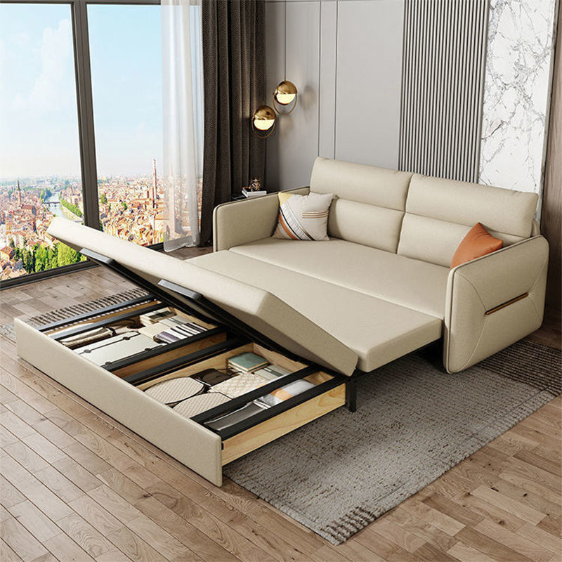 フェイクレザーステイン耐性ソファベッドコンテンポラリーベッドソファソファ