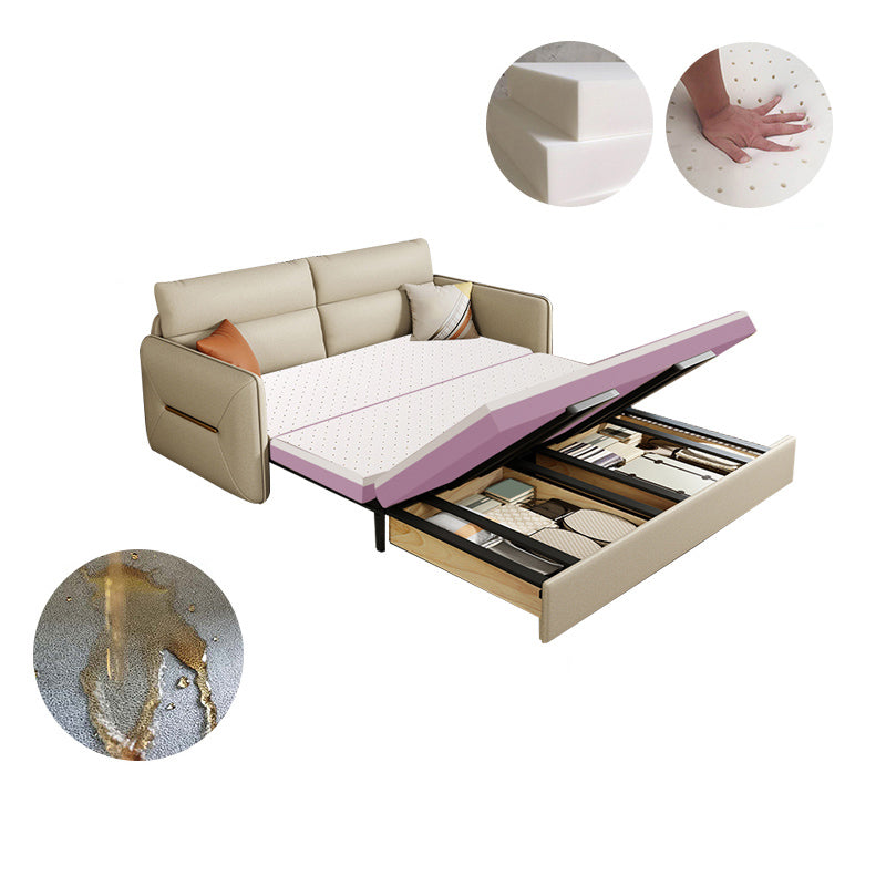フェイクレザーステイン耐性ソファベッドコンテンポラリーベッドソファソファ
