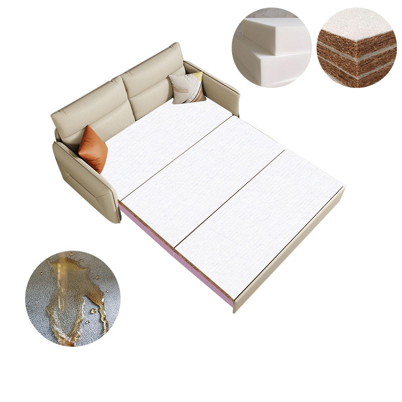 フェイクレザーステイン耐性ソファベッドコンテンポラリーベッドソファソファ