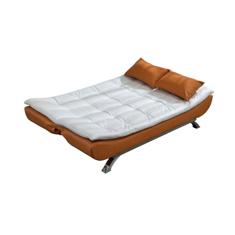 フェイクレザーソファ35.43 "Hリビングルーム用のアームレスコンバーチブルソファ