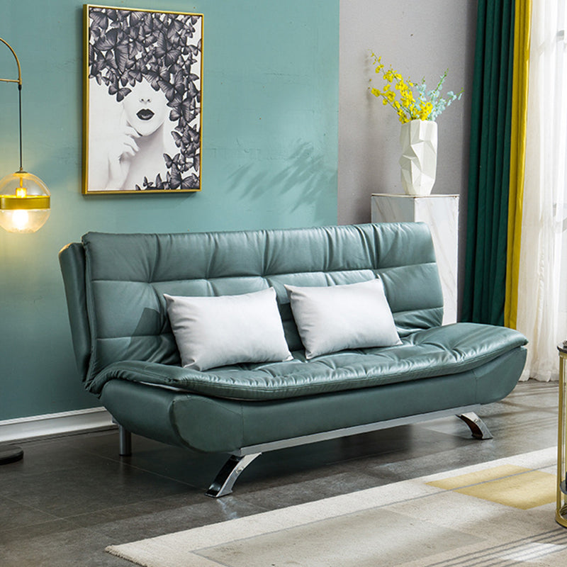 フェイクレザーソファ35.43 "Hリビングルーム用のアームレスコンバーチブルソファ