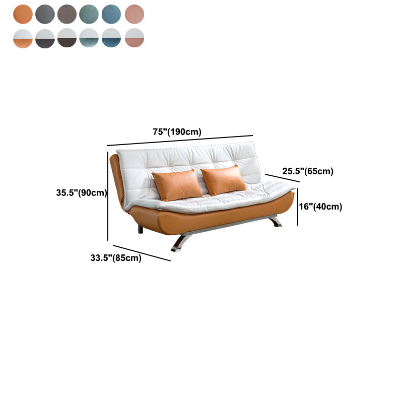 フェイクレザーソファ35.43 "Hリビングルーム用のアームレスコンバーチブルソファ