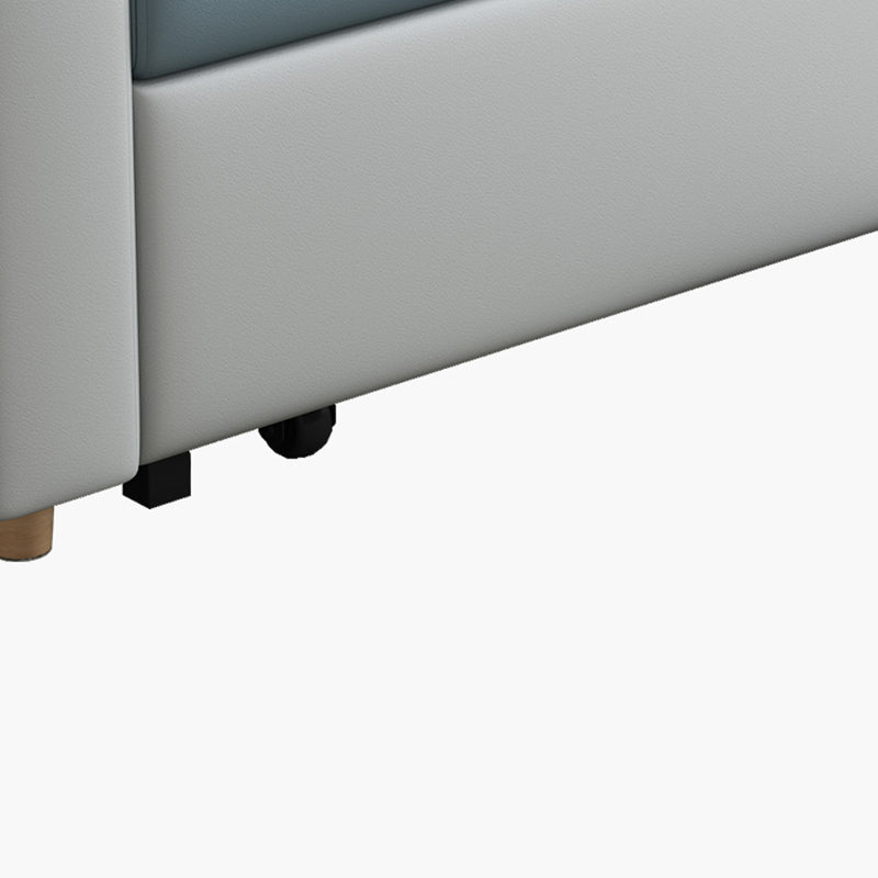 Eigentijdse vlekbestendige bank bed faux lederen bank bed in blauw