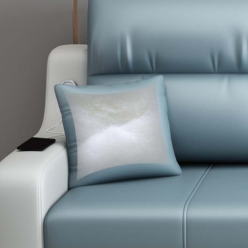 Eigentijdse vlekbestendige bank bed faux lederen bank bed in blauw