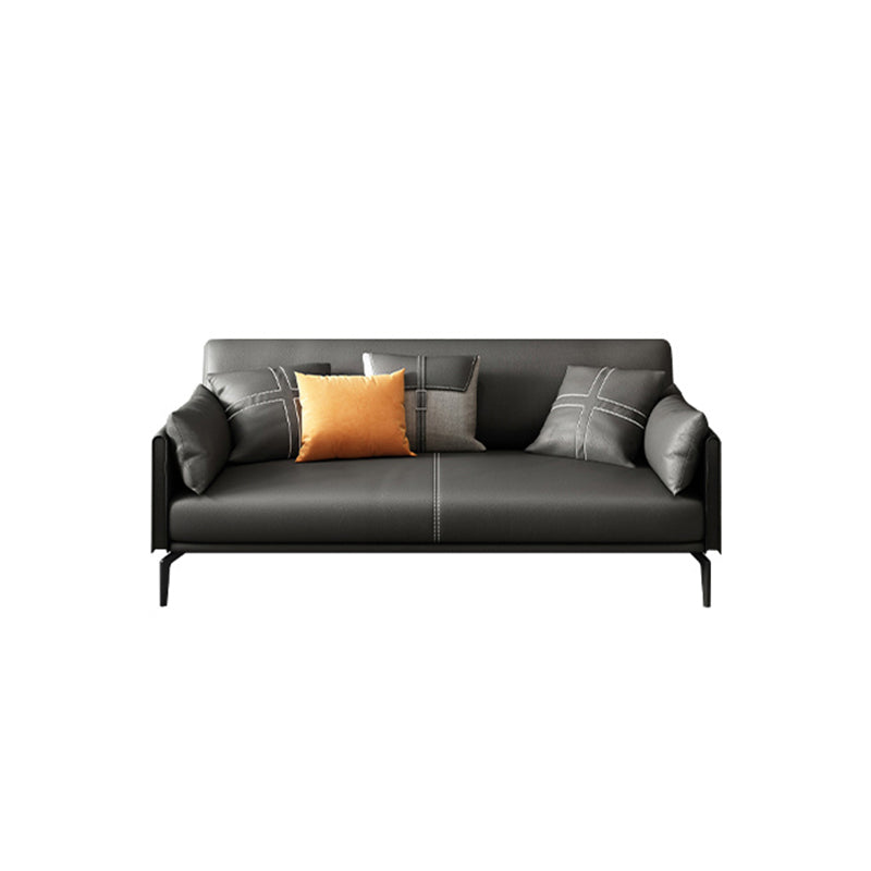 Faux Leather Sofa 33.46 " D x 30.70" H Square Arm  Sofa for Living Room