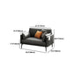 Faux Leather Sofa 33.46 " D x 30.70" H Square Arm  Sofa for Living Room
