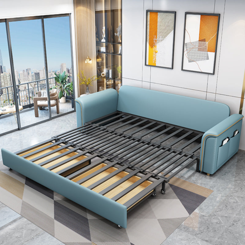 現代的なステイン耐性ソファベッドフェイクレザーベッドソファソファ