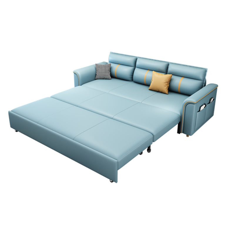 現代的なステイン耐性ソファベッドフェイクレザーベッドソファソファ