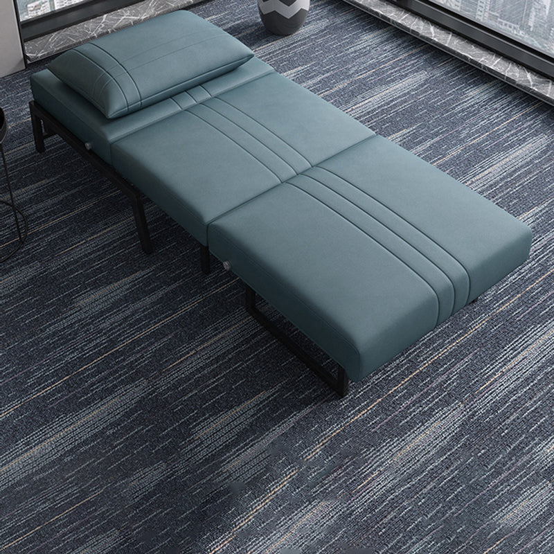 フェイクレザーコンテンポラリーソファベッドアームレスステイン耐性ベッドソファソファ