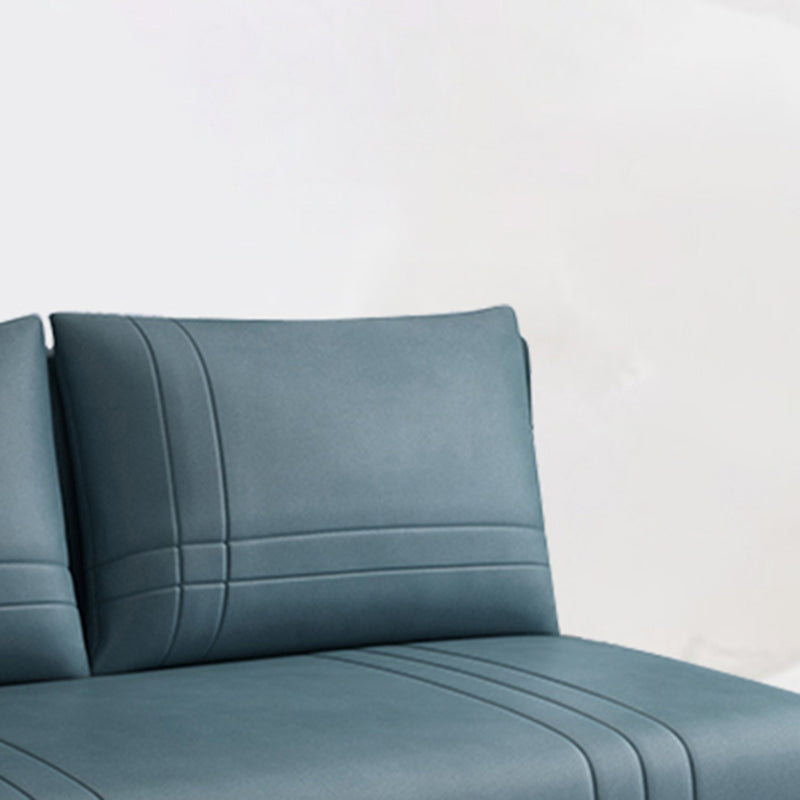 フェイクレザーコンテンポラリーソファベッドアームレスステイン耐性ベッドソファソファ