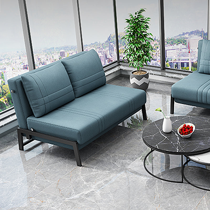 フェイクレザーコンテンポラリーソファベッドアームレスステイン耐性ベッドソファソファ