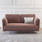 Square Arm Contemporary Settee Sofa Standard Velvet Settee Couch Clearhalo 'furn' 'furn_sofas' 'Furniture' 'Living Room Furniture' 'Sofa' 'sofas' 5421253