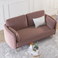 Square Arm Contemporary Settee Sofa Standard Velvet Settee Couch Clearhalo 'furn' 'furn_sofas' 'Furniture' 'Living Room Furniture' 'Sofa' 'sofas' 5421255
