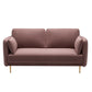 Square Arm Contemporary Settee Sofa Standard Velvet Settee Couch Clearhalo 'furn' 'furn_sofas' 'Furniture' 'Living Room Furniture' 'Sofa' 'sofas' 5421257