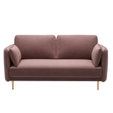 Square Arm Contemporary Settee Sofa Standard Velvet Settee Couch Clearhalo 'furn' 'furn_sofas' 'Furniture' 'Living Room Furniture' 'Sofa' 'sofas' 5421257