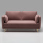 Square Arm Contemporary Settee Sofa Standard Velvet Settee Couch Pink Clearhalo 'furn' 'furn_sofas' 'Furniture' 'Living Room Furniture' 'Sofa' 'sofas' 5421262