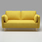 Square Arm Contemporary Settee Sofa Standard Velvet Settee Couch Yellow Clearhalo 'furn' 'furn_sofas' 'Furniture' 'Living Room Furniture' 'Sofa' 'sofas' 5421267