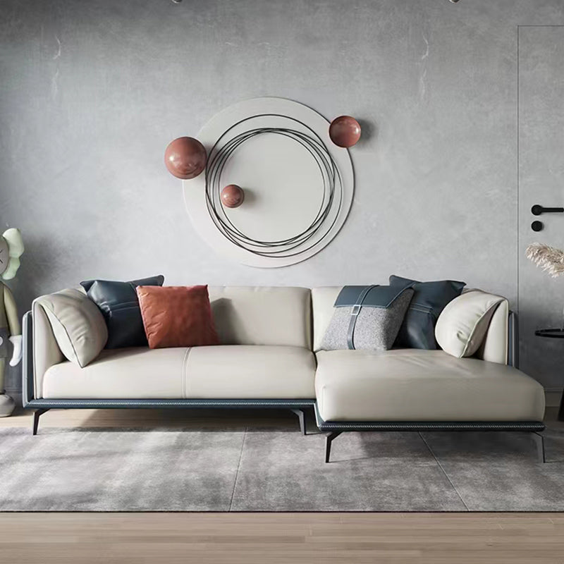 30.7 "H Moderne kussens Sofa Echt lederen kussen Toparmbank en chaise