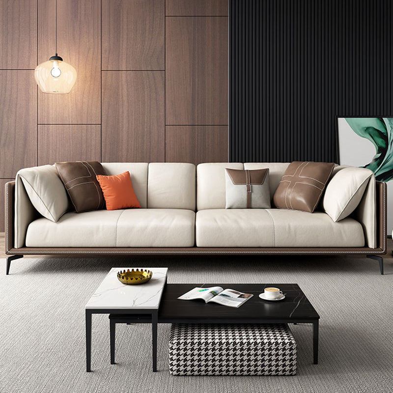 30.7 "H Moderne kussens Sofa Echt lederen kussen Toparmbank en chaise