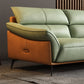Pillow Arms Sectional Green Modern Faux Leather Living Room Sofa & Chaise Clearhalo 'furn' 'furn_sectionals' 'Furniture' 'Living Room Furniture' 'Sectionals' 5421406