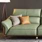 Pillow Arms Sectional Green Modern Faux Leather Living Room Sofa & Chaise Clearhalo 'furn' 'furn_sectionals' 'Furniture' 'Living Room Furniture' 'Sectionals' 5421409