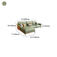 Pillow Arms Sectional Green Modern Faux Leather Living Room Sofa & Chaise Clearhalo 'furn' 'furn_sectionals' 'Furniture' 'Living Room Furniture' 'Sectionals' 5421411