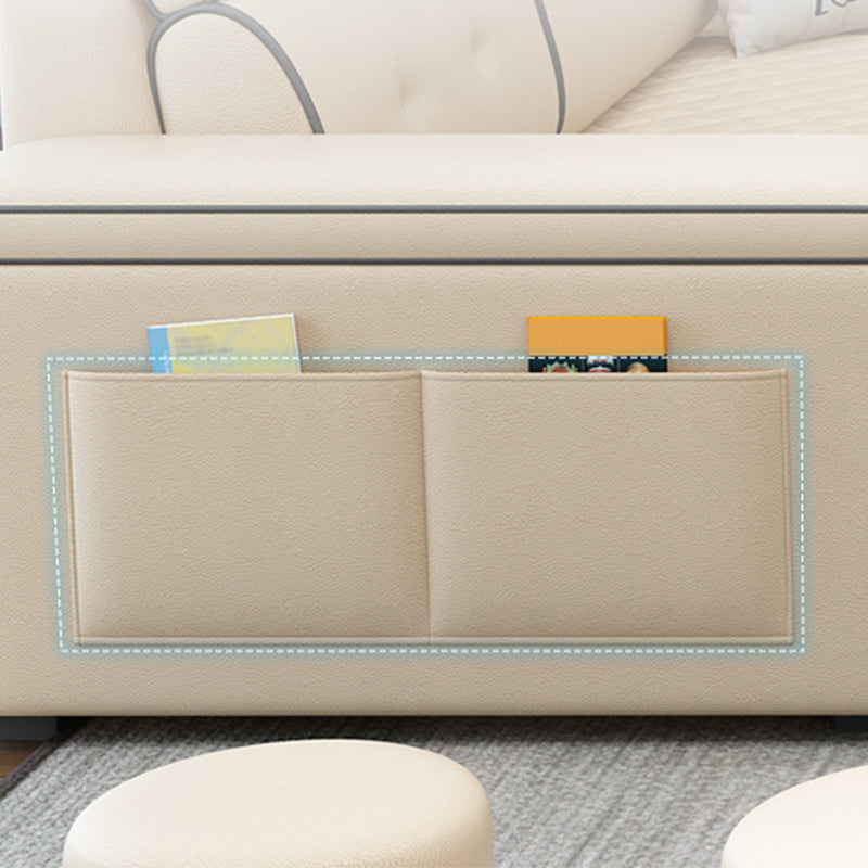 現代のソファフェイクレザーU字型モジュラー家具セクション