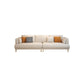 Contemporary Faux Leather Sofa Recessed Arm Furniture Sectionals in Beige