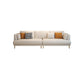Contemporary Faux Leather Sofa Recessed Arm Furniture Sectionals in Beige