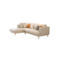 Contemporary Faux Leather Sofa Recessed Arm Furniture Sectionals in Beige