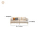 Contemporary Faux Leather Sofa Recessed Arm Furniture Sectionals in Beige