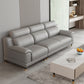 Light-grey Contemporary Sofa Genuine Leather Living Room Sofa & Chaise 105.5"L x 38.5"W x 35"H Clearhalo 'furn' 'furn_sectionals' 'Furniture' 'Living Room Furniture' 'Sectionals' 5421499