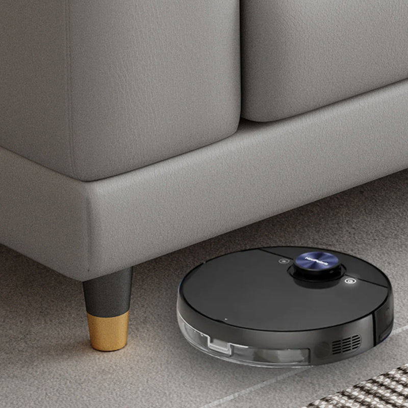 Light-grey Contemporary Sofa Genuine Leather Living Room Sofa & Chaise Clearhalo 'furn' 'furn_sectionals' 'Furniture' 'Living Room Furniture' 'Sectionals' 5421507